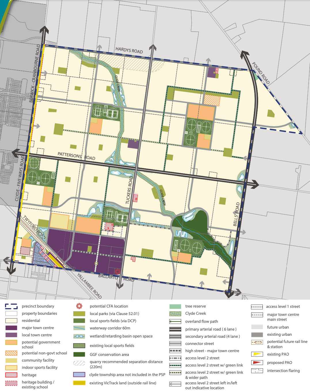 Clyde Creek Precinct Structure Plan PSP -  Future Urban Structure